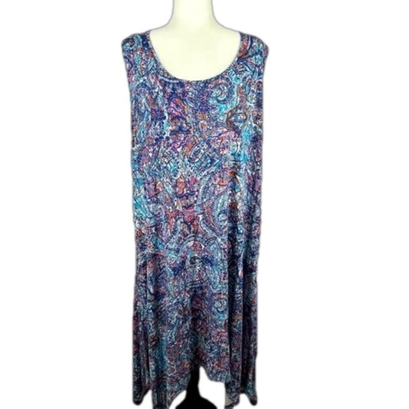 Cynthia Rowley Artsy Multicolour Sleeveless Maxi Dress 3X - Picture 1 of 15